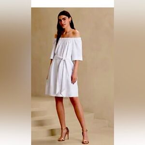 NWT. BANANA REPUBLIC LINEN-BLEND MINI DRESS. Sz S